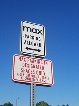 Signs Showing Where Max Parking is Allowed